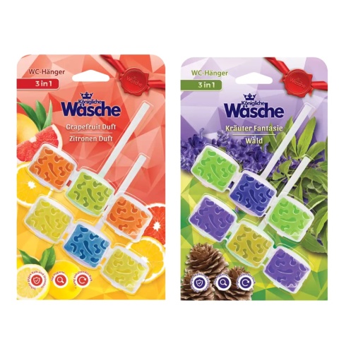 Königliche Wäsche zestaw zawieszek do WC 4 szt Zitrone Grapefruit + Leśne Zioła