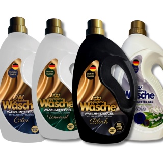 Königliche Wäsche zestaw żeli do prania 424 prania (3,2 l x 4) - Kolor, Biały, Czarny, Uniwersalny