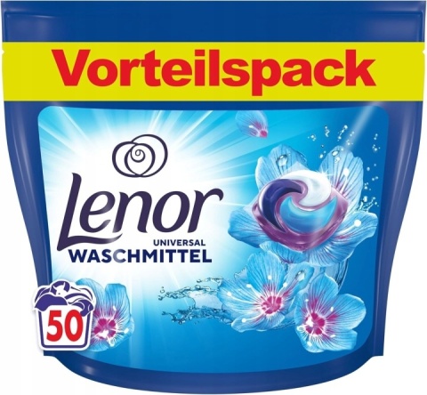 Lenor Aprilfrisch kapsułki do prania 3w1 niemieckie uniwersalne 50 szt