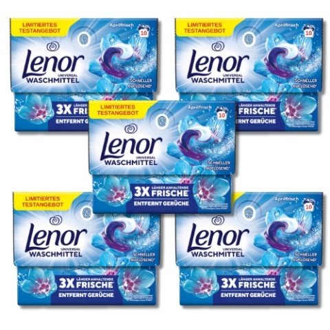Lenor Aprilfrisch kapsułki do prania 3w1 niemieckie uniwersalne 50 szt