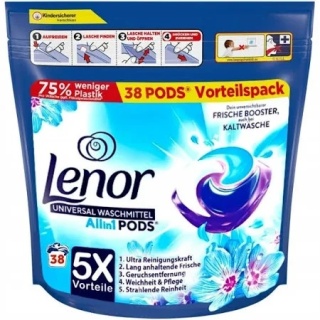 Lenor Pods 3 w 1 Uniwersalne Aprilfrisch kapsułki do prania 38 szt 38 prań