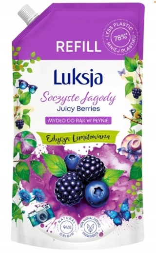 Luksja Soczyste Jagody mydło w płynie do rąk zapas 900 ml