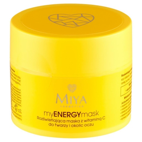 MIYA myENERGYmask maseczka rozświetlająca witamina C 50 ml maska do twarzy i pod oczy