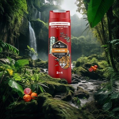 Old Spice Tiger Claw żel pod prysznic i szampon dla mężczyzn 3w1 zestaw 6 x 400 ml