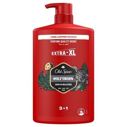 Old Spice Wolfthorn żel pod prysznic i szampon 3 w 1 z pompką 1000 ml