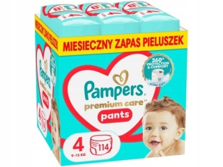 Pampers Premium Care Pants 4 114 szt pieluchomajtki miękkie ochrona 12h