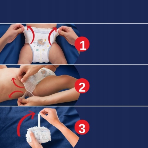 Pampers Night Pants 4 25 szt pieluchomajtki na noc 100% ochrony suchość