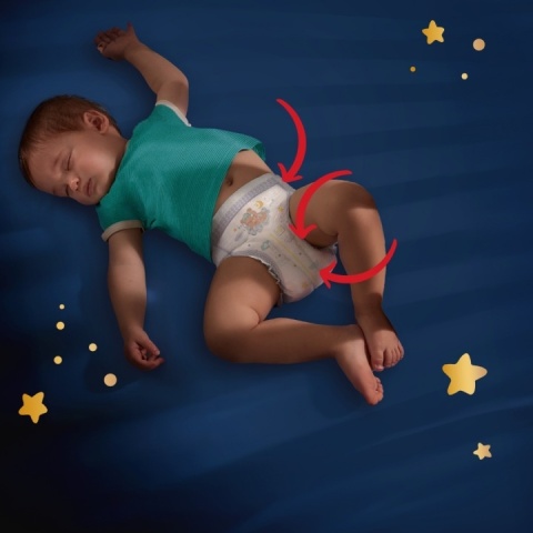 Pampers Night Pants 4 25 szt pieluchomajtki na noc 100% ochrony suchość