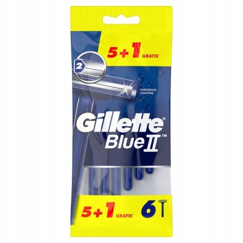 Gillette Blue II maszynki jednorazowe do golenia 6 sztuk