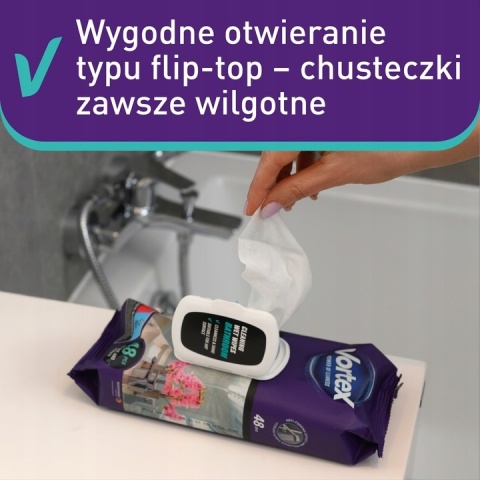 VORTEX chusteczki czyszczące Bathroom do łazienki 48 szt