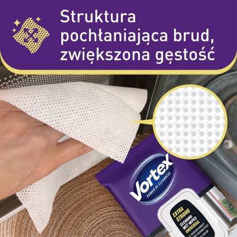VORTEX chusteczki czyszczące Uniwersalne Extra Strong 36 szt