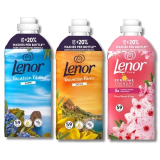 Zestaw płynów do płukania Lenor 3w1 177 prań Capri + Sicily + Cherry Blossom Sage