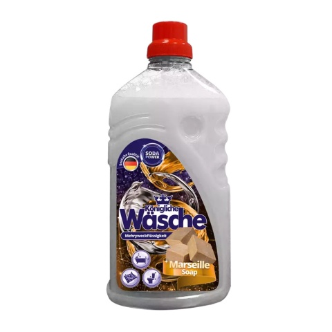 Königliche Wäsche zestaw płynów uniwersalnych 4w1 (4 x 1100 ml) Mango, Cytryna i limonka, Mydło marsylskie, Róża