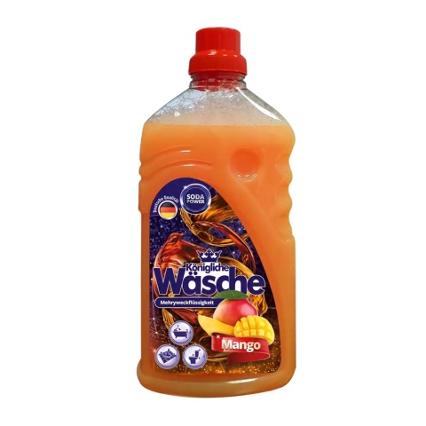 Königliche Wäsche zestaw płynów uniwersalnych 4w1 (4 x 1100 ml) Mango, Cytryna i limonka, Mydło marsylskie, Róża