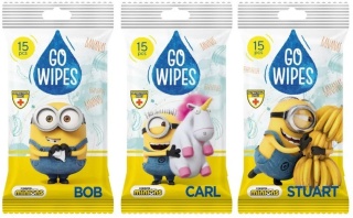 GO WIPES Minions chusteczki nawilżane dla dzieci 15 sztuk