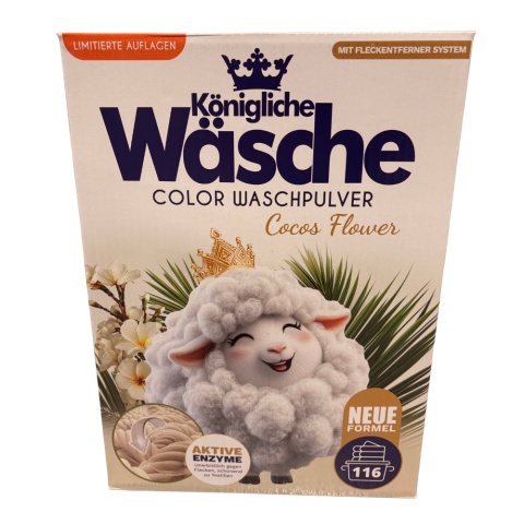Königliche Wäsche Proszek do prania kolorów Cocos Flower 7 kg DE - 116 prań