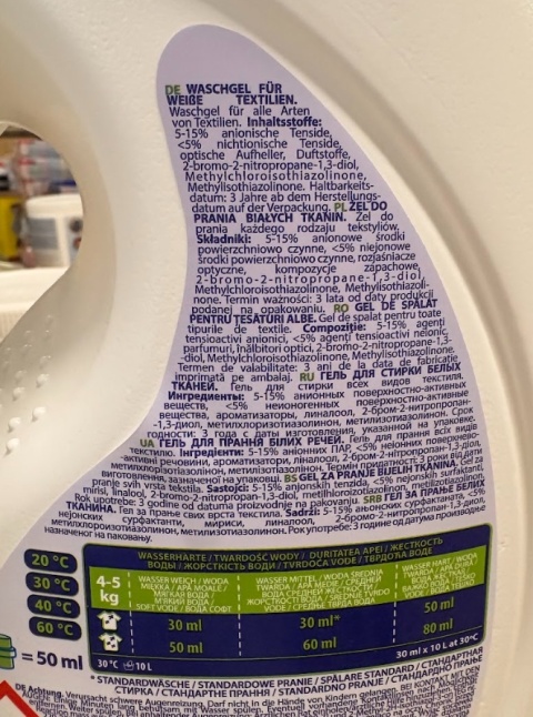 Königliche Wäsche WHITE Żel do prania 3,2L DE - 106 prań