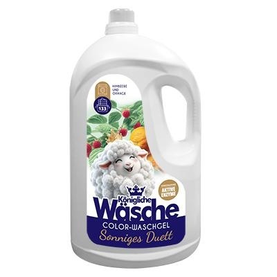 Königliche Wäsche Żel do prania kolorów Sonniges Duett Malina Pomarańcza 4 l DE - 133 prań