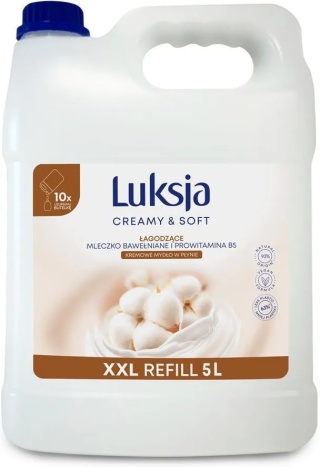 Luksja Creamy & Soft mydło w płynie Mleczko Bawełniane i Prowitamina B5 5 l