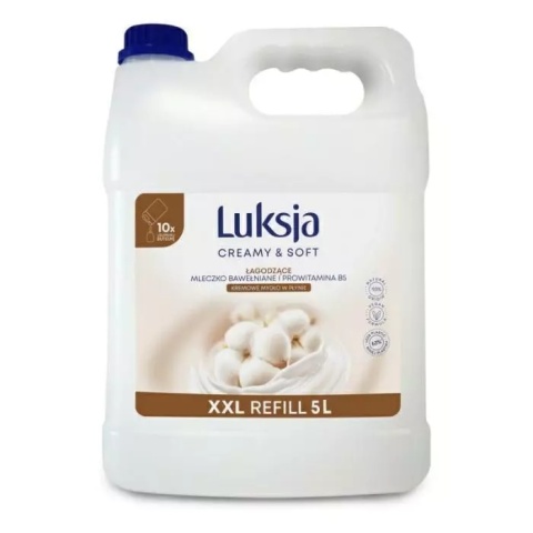 Luksja Creamy & Soft mydło w płynie Mleczko Bawełniane i Prowitamina B5 5 l
