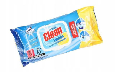 At Home chusteczki czyszczące nawilżane Lemon 55 At Home chusteczki czyszczące nawilżane Lemon 55