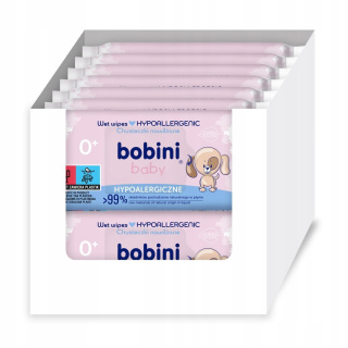 BOBINI CHUSTECZKI NAWILŻANE DLA DZIECI 14 x 60 SZTUK MOKRE HYPOALERGICZNE