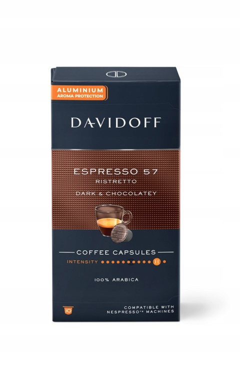 Davidoff Espresso 57 Kapsułki z Kawą do Systemu Nespresso 10 szt. Arabika Davidoff Espresso 57 Kapsułki z Kawą do Systemu Nespresso 10 szt. Arabika