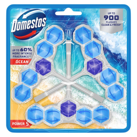 Domestos Kostka toaletowa Power 5 Ocean 3x50g Domestos Kostka toaletowa Power 5 Ocean 3x50g