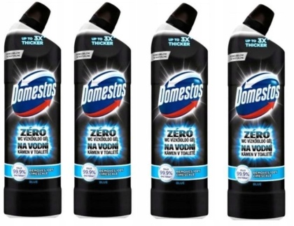 Domestos Zero Żel do Toalety WC Zestaw 4x750ml