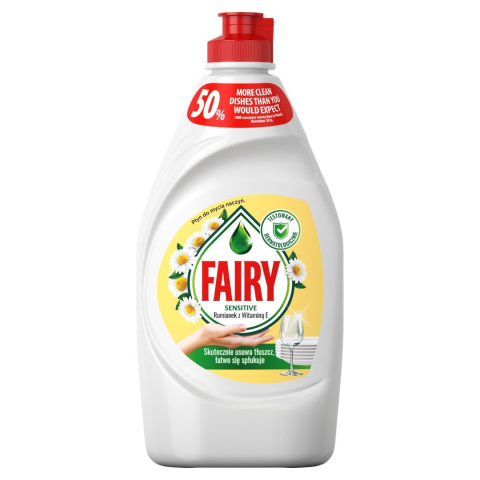 Fairy Sensitive Rumianek witamina E Płyn do naczyń aktywna piana 450ml Fairy Sensitive Rumianek witamina E Płyn do naczyń aktywna piana 450ml