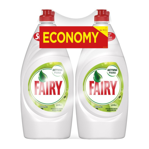 Fairy płyn do naczyń zapach jabłka 2x900ml Fairy płyn do naczyń zapach jabłka 2x900ml