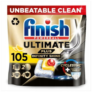 Finish Ultimate Plus cytrynowe kapsułki do zmywarki 105szt DE
