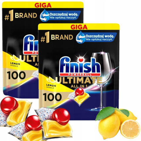 Finish Ultimate kapsułki do zmywarki Lemon 100 szt