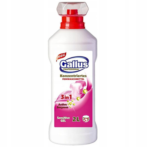 GALLUS Żel do prania 2L 3w1 sensitive Delikatny Niemiecki 57 prań GALLUS Żel do prania 2L 3w1 sensitive Delikatny Niemiecki 57 prań