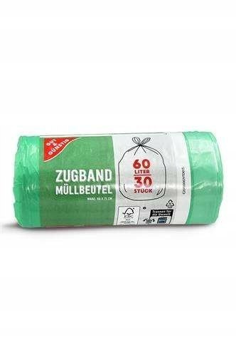 G&G EDEKA Worki na śmieci z taśmą 60L 30 sztuk Niemieckie DE G&G EDEKA Worki na śmieci z taśmą 60L 30 sztuk Niemieckie DE
