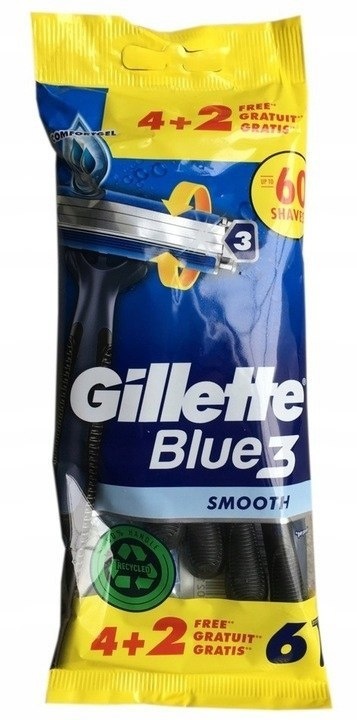 Gillette Blue3 Maszynka do golenia 4+2 szt.