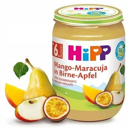 HIPP BIO MANGO MARACUJA GRUSZKA JABŁKO BEZ CUKRU 6 HIPP BIO MANGO MARACUJA GRUSZKA JABŁKO BEZ CUKRU 6