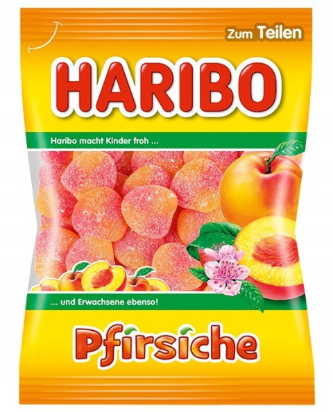 Haribo Pfirsiche żelki brzoskwiniowe 175g DE Haribo Pfirsiche żelki brzoskwiniowe 175g DE