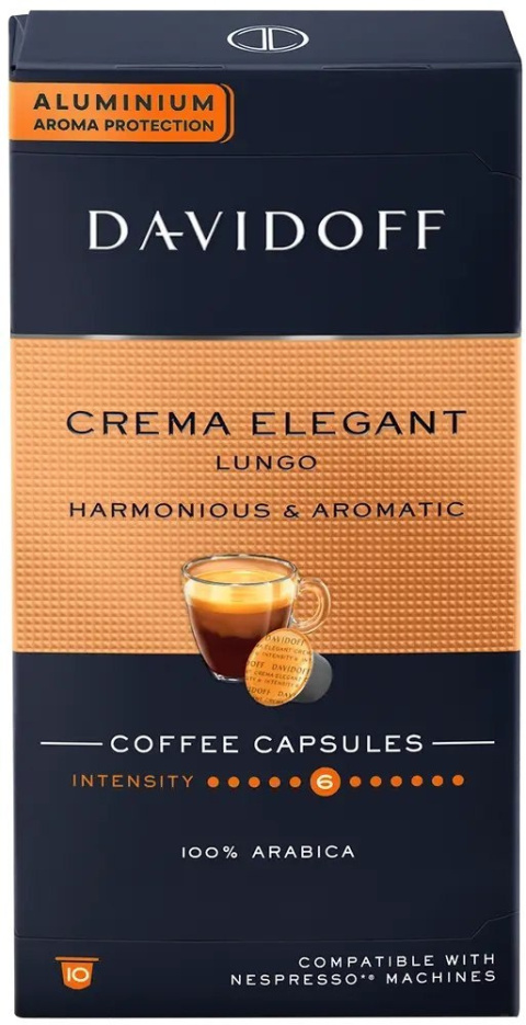 Davidoff Crema Elegant kapsułki do Nespresso 10szt Davidoff Crema Elegant kapsułki do Nespresso 10szt