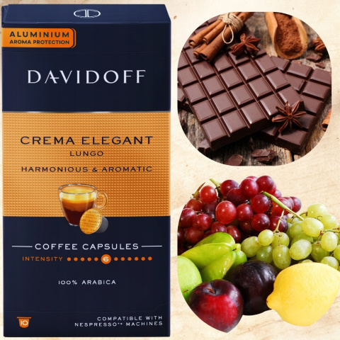 Davidoff Crema Elegant kapsułki do Nespresso 10szt Davidoff Crema Elegant kapsułki do Nespresso 10szt