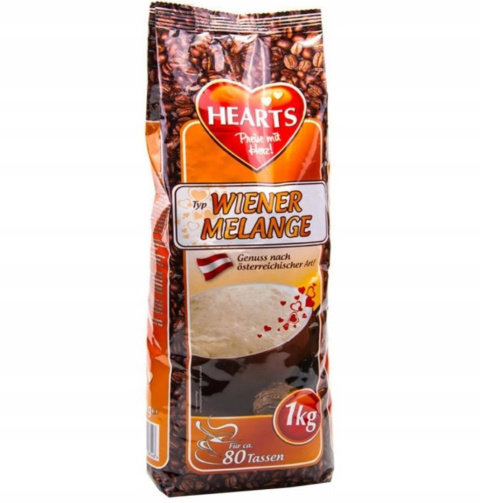 Kawa cappuccino Hearts 1000 g Wiener Melange