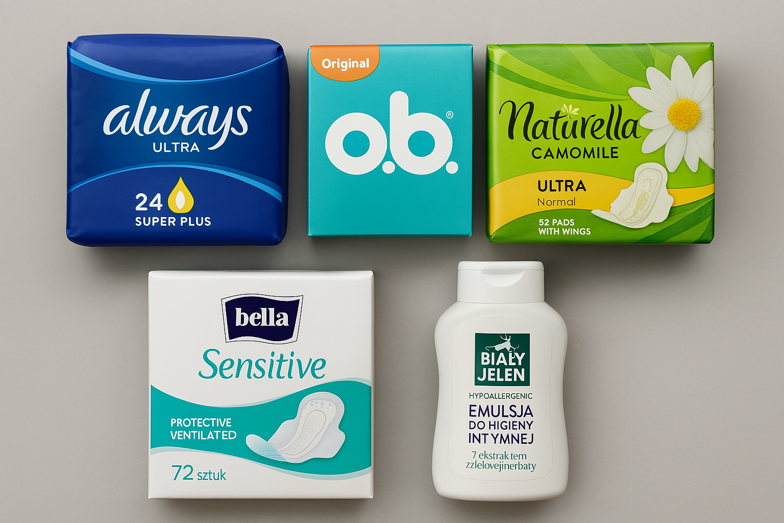 Higiena intymna – Always, Bella, OB