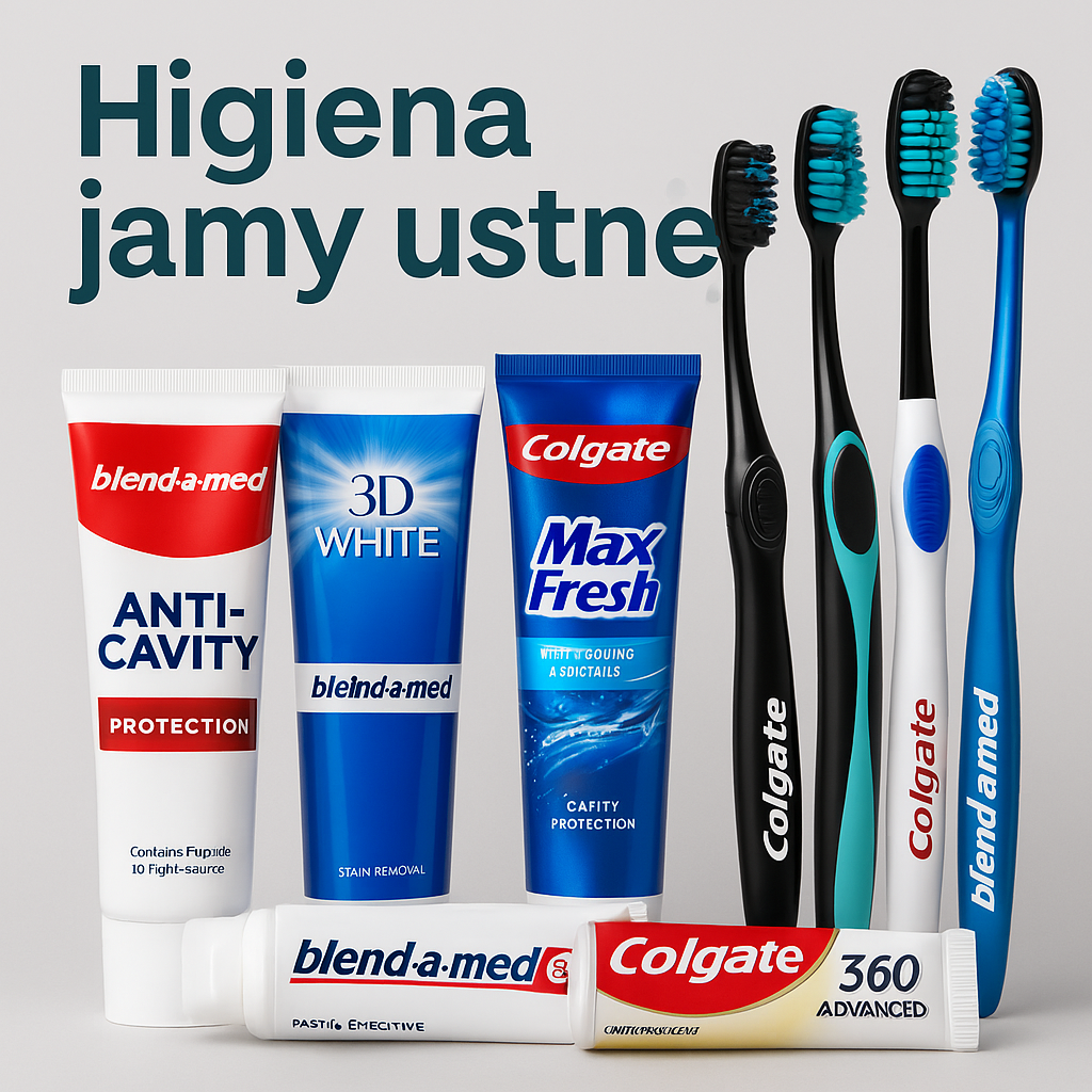 Higiena jamy ustnej pasty i szczoteczki Blend-a-med Colgate