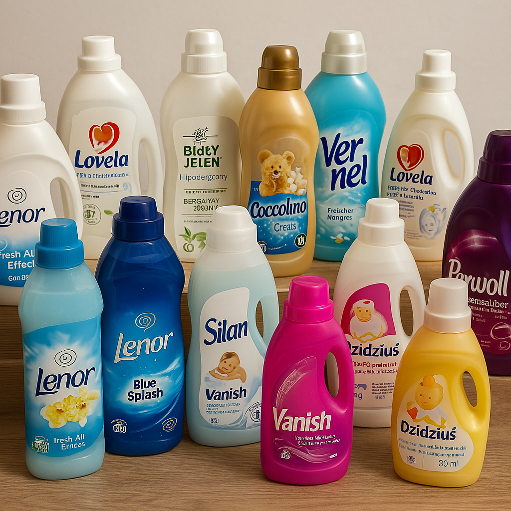 Płyny do płukania – Lenor Coccolino Silan Vernel Lovela