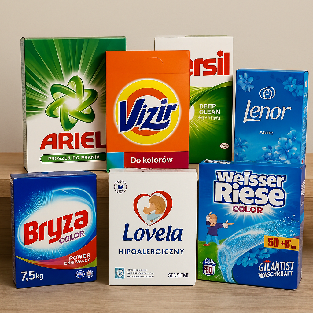 Proszki do prania Ariel Vizir Lovela Persil Bryza