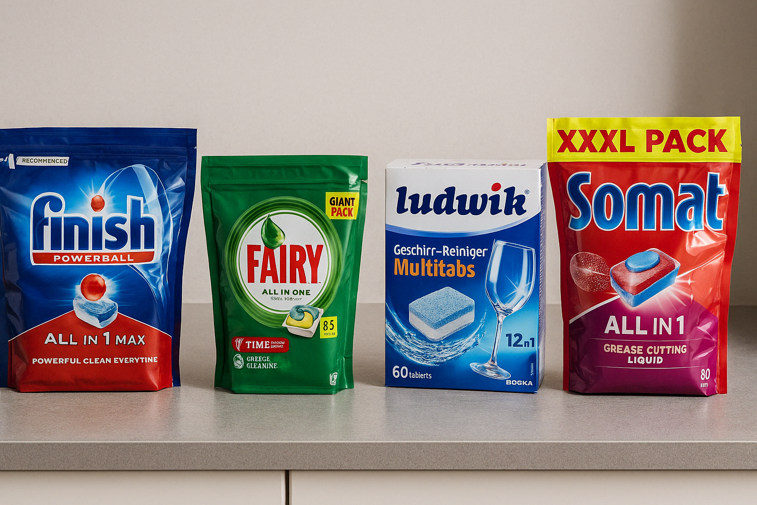 Tabletki do zmywarki - Fairy, Finish, Somat, Ludwik, G&G
