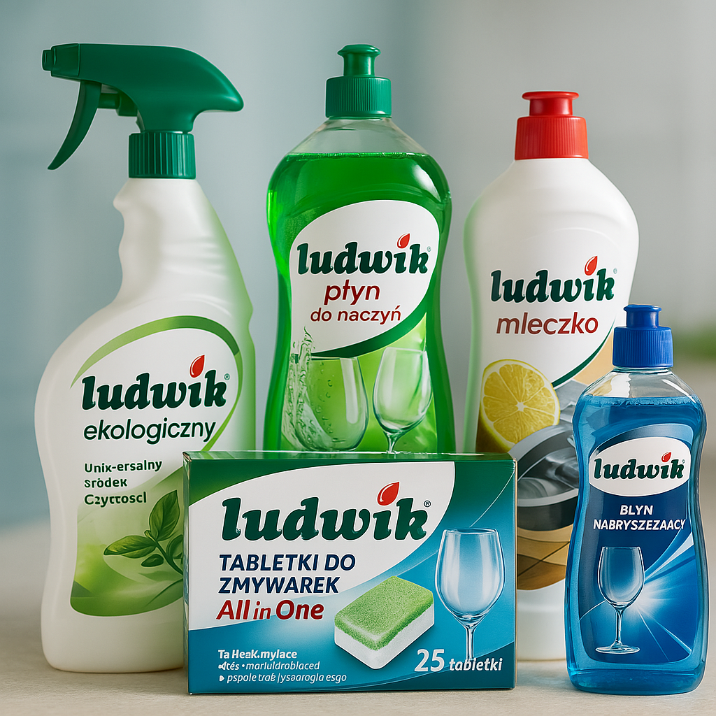 ludwik – płyn do naczyń – tabletki do zmywarki – środki czystości